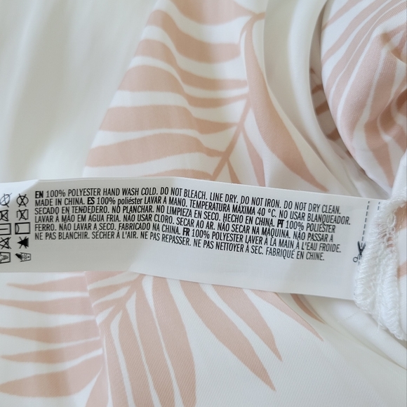 Slip Dress M White and Dust Pink NEW - Picture 5 of 5